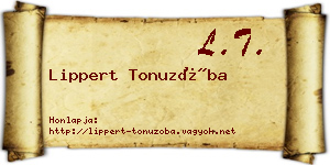 Lippert Tonuzóba névjegykártya